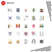 Stock Vector Icon Pack of 25 Line Signs and Symbols for education back to school easter scale tool Editable Vector Design Elements