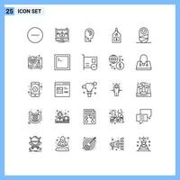 25 Creative Icons Modern Signs and Symbols of child label access dollar switch Editable Vector Design Elements