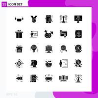 25 Creative Icons Modern Signs and Symbols of creative seo leader optimize search Editable Vector Design Elements