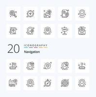 20 Navigation Line icon Pack like pin location location pin location vector