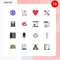 16 Universal Flat Colors Set for Web and Mobile Applications weighing machine diet love rheumatism calcium Editable Pack of Creative Vector Design Elements