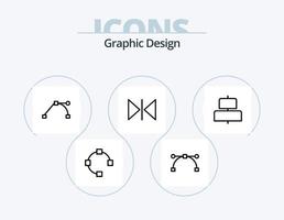 paquete de iconos de línea de diseño 5 diseño de iconos. . abajo. . izquierda vector