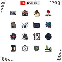 16 Creative Icons Modern Signs and Symbols of mosque historical building three building occupation Editable Creative Vector Design Elements