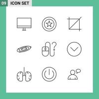 9 Thematic Vector Outlines and Editable Symbols of contact universe wreath system astronomy Editable Vector Design Elements