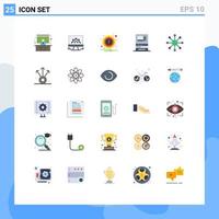 25 Thematic Vector Flat Colors and Editable Symbols of neuron withdraw alert money bank Editable Vector Design Elements