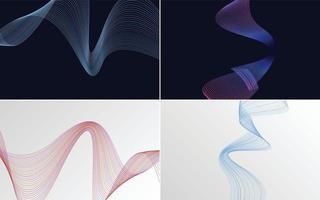 agregue un toque moderno a su presentación con este fondo de vector abstracto de curva de onda
