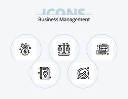 Business Management Line Icon Pack 5 Icon Design. management. business. business. time. business vector