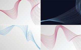 Collection of geometric minimal lines pattern set vector