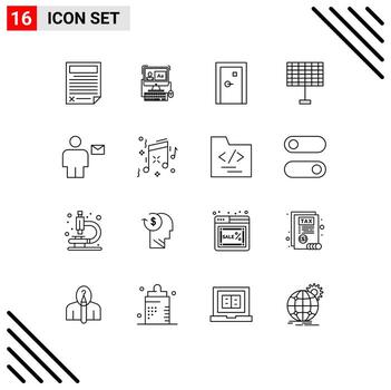 16 concepto de esquema para sitios web móviles y aplicaciones avatar edición ecológica salida de batería elementos de diseño vectorial editables vector