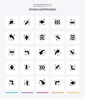 Creative Arrow 25 Glyph Solid Black icon pack  Such As arrows. left. left. up. arrow vector