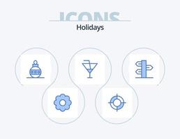 Holidays Blue Icon Pack 5 Icon Design. panel. christmas. easter. party. glass vector