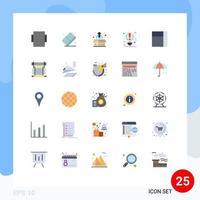 Universal Icon Symbols Group of 25 Modern Flat Colors of layout pause market power idea Editable Vector Design Elements
