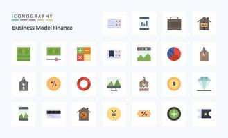 25 Finance Flat color icon pack vector