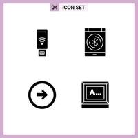 Creative Icons Modern Signs and Symbols of usb button signal data user interface Editable Vector Design Elements