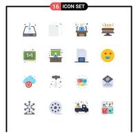 Universal Icon Symbols Group of 16 Modern Flat Colors of eraser board applicant candle birthday Editable Pack of Creative Vector Design Elements