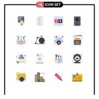 Universal Icon Symbols Group of 16 Modern Flat Colors of light creative text field bulb hardware Editable Pack of Creative Vector Design Elements