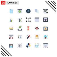 Set of 25 Modern UI Icons Symbols Signs for break website circle seo probability Editable Vector Design Elements