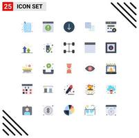 Set of 25 Modern UI Icons Symbols Signs for break website circle seo probability Editable Vector Design Elements