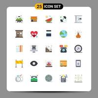 Set of 25 Modern UI Icons Symbols Signs for weight dumbbell store vacation fruit Editable Vector Design Elements