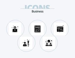 paquete de iconos de glifos de negocios 5 diseño de iconos. . . consultante. flujo de trabajo. iteración vector