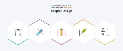 diseño de 25 paquetes de iconos planos que incluyen . alfabético. vector