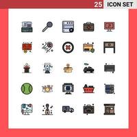 Set of 25 Modern UI Icons Symbols Signs for accounting wifi database computer healthcare Editable Vector Design Elements