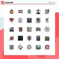 25 Creative Icons Modern Signs and Symbols of art grave workflow ghost dead Editable Vector Design Elements