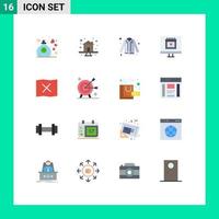 16 Creative Icons Modern Signs and Symbols of location lover jacket heart eid Editable Pack of Creative Vector Design Elements