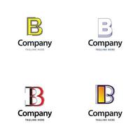 Letter B Big Logo Pack Design Creative Modern logos design for your business vector