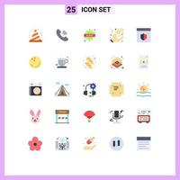 Set of 25 Modern UI Icons Symbols Signs for browser revenue alert profit virus Editable Vector Design Elements