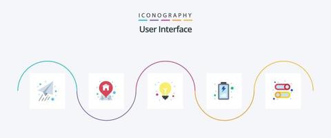 interfaz de usuario plana 5 paquete de iconos que incluye . desactivar. consejos. usuario. permitir vector