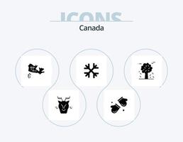 Canadá glyph icon pack 5 diseño de iconos. ártico. Canadá. Escandinavia. invierno. nieve vector