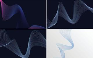 Modern wave curve abstract vector background for a contemporary presentation