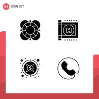 Universal Solid Glyphs Set for Web and Mobile Applications essentials profit outline hospital answer Editable Vector Design Elements