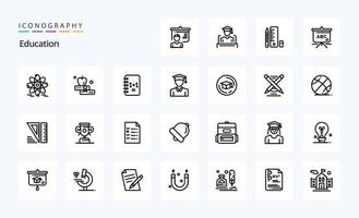 25 Education Line icon pack vector