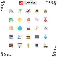 25 Creative Icons Modern Signs and Symbols of dates reality plant view vision Editable Vector Design Elements