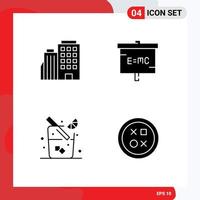 User Interface Pack of Basic Solid Glyphs of hotel juice city lab drink Editable Vector Design Elements