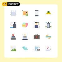 Universal Icon Symbols Group of 16 Modern Flat Colors of mardigras costume hardware mask android Editable Pack of Creative Vector Design Elements