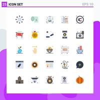 conjunto de 25 iconos modernos de la interfaz de usuario signos de símbolos para el diseño ingeniería finanzas diseño reciclar elementos de diseño vectorial editables vector