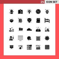 Set of 25 Modern UI Icons Symbols Signs for month laboratory insight experiment chemistry Editable Vector Design Elements