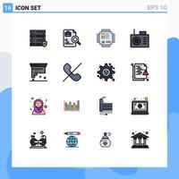 16 Creative Icons Modern Signs and Symbols of development coding cpu cartridge device Editable Creative Vector Design Elements