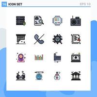 16 Creative Icons Modern Signs and Symbols of development coding cpu cartridge device Editable Creative Vector Design Elements