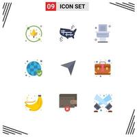 Universal Icon Symbols Group of 9 Modern Flat Colors of up arrow toilet verified secure Editable Vector Design Elements