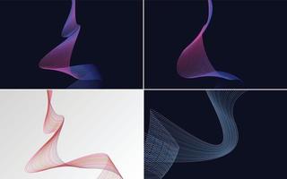 Collection of geometric minimal lines pattern set vector