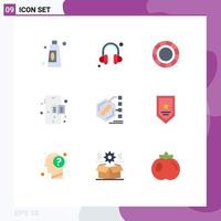 Universal Icon Symbols Group of 9 Modern Flat Colors of prize life process form biochemical Editable Vector Design Elements