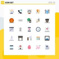 Modern Set of 25 Flat Colors and symbols such as success personal debt mind idea Editable Vector Design Elements