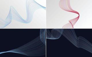 Modern wave curve abstract vector background for a professional presentation