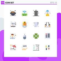 16 Creative Icons Modern Signs and Symbols of diet cloud wifi man garbage Editable Pack of Creative Vector Design Elements