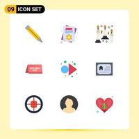 9 Creative Icons Modern Signs and Symbols of right arrow candles time day Editable Vector Design Elements