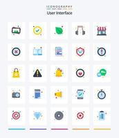 interfaz de usuario creativa 25 paquete de iconos planos como cancelar. comercio. naturaleza. tienda de mercado. apoyo vector